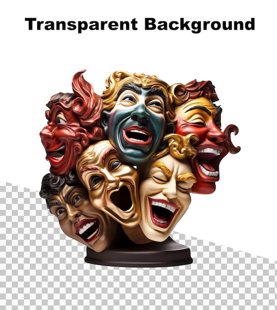 PSD uma ilustração das máscaras de teatro