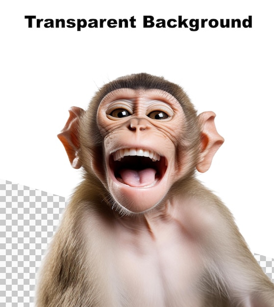 PSD uma ilustração de um macaco sorrindo olhando para a câmera