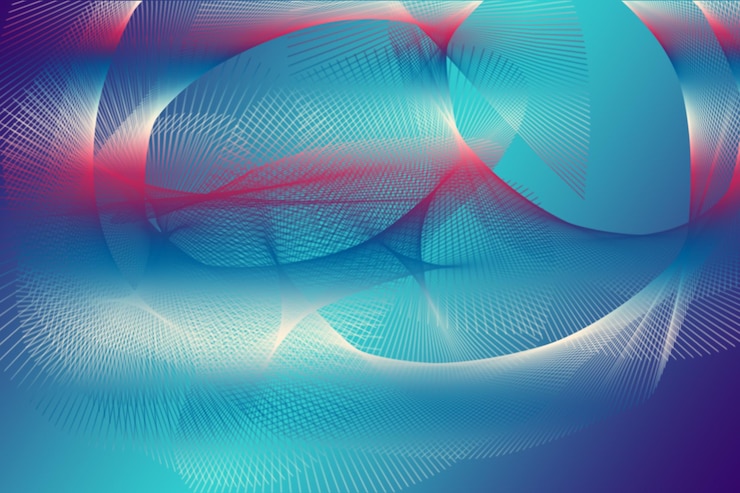 PSD uma imagem abstrata azul e rosa de um design abstrato ondulado