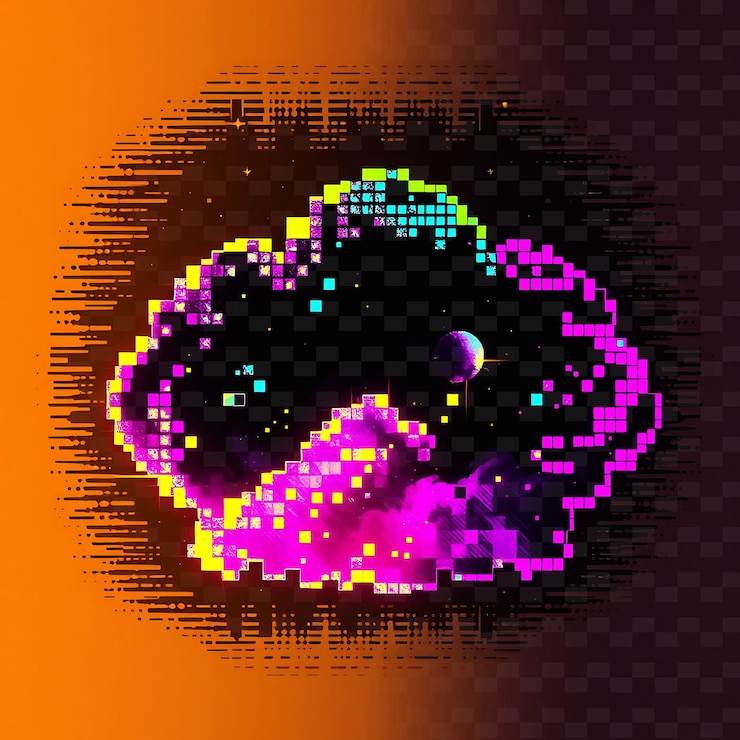PSD uma imagem colorida de um planeta com a palavra novo nele