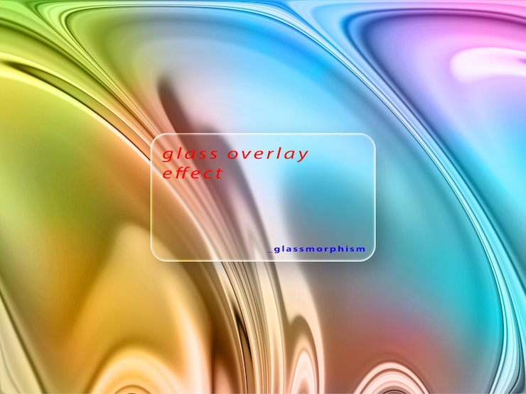 PSD uma imagem colorida de um vidro que diz vidro