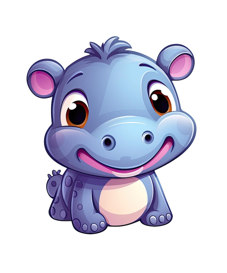 PSD uma imagem de desenho animado de um dinossauro azul com um sorriso no rosto