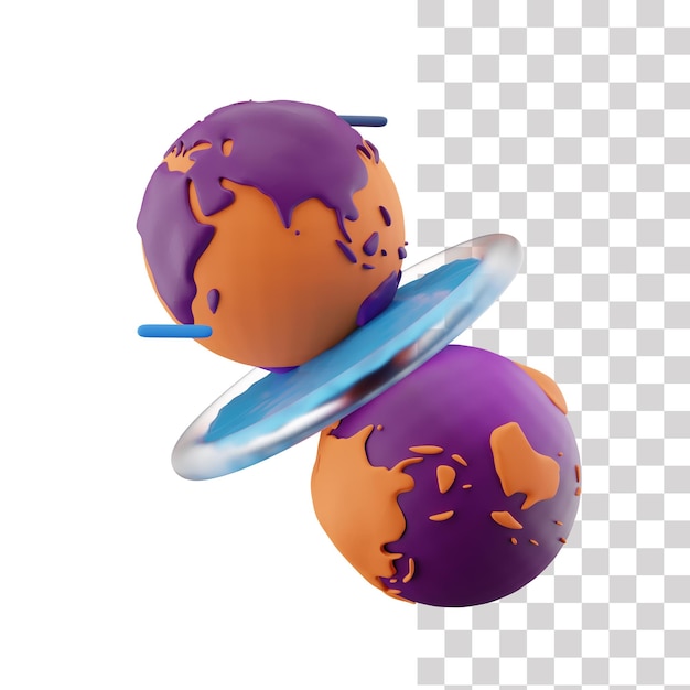 Uma imagem de desenho animado de um planeta com um anel ao seu redor.
