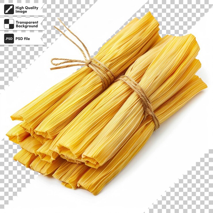 PSD uma imagem de espaguete com uma corda marrom amarrada ao redor do topo