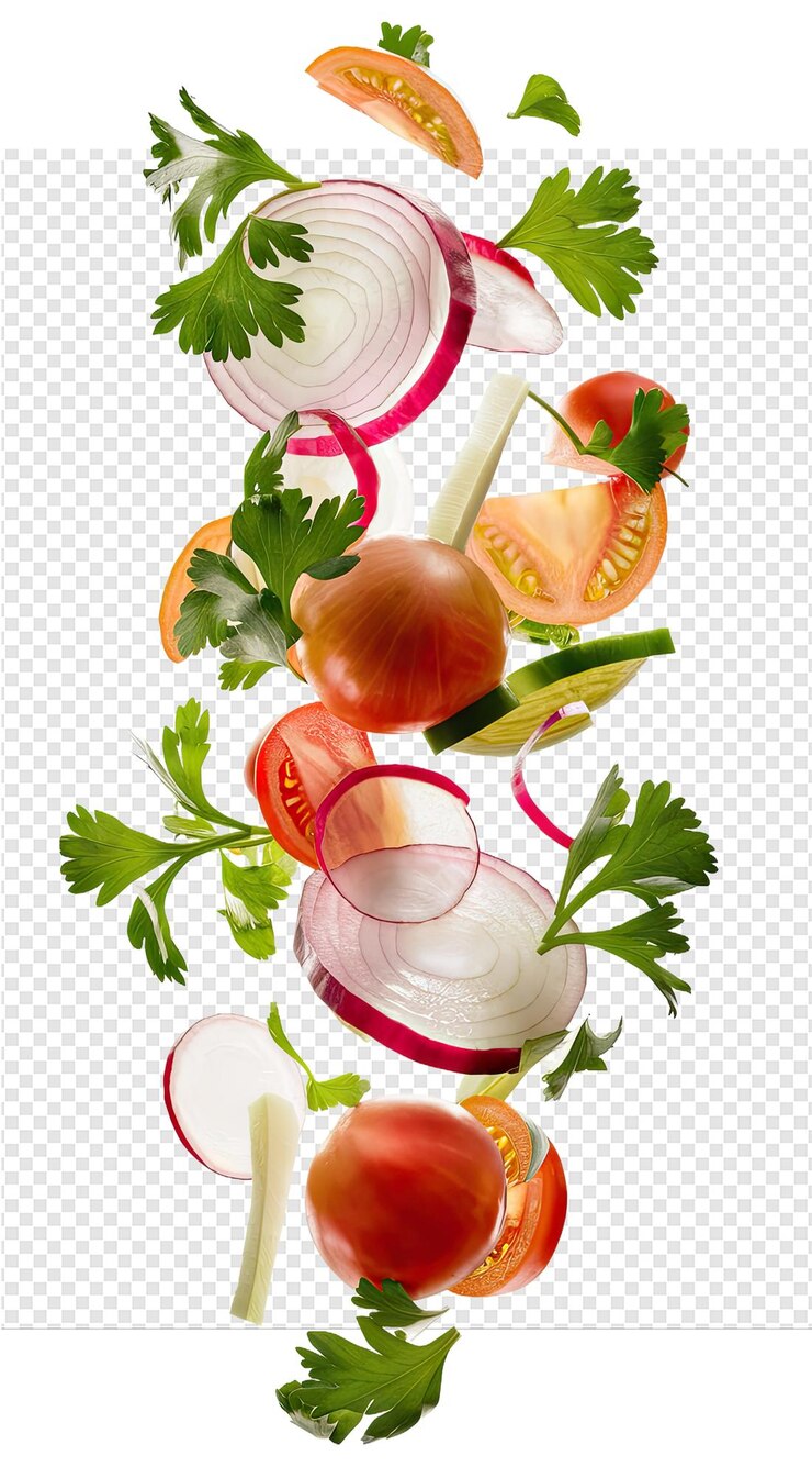 PSD uma imagem de legumes e sucos com uma imagem de vegetais