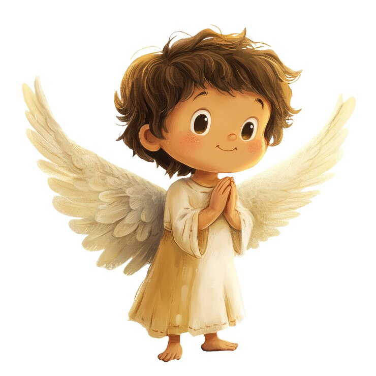 PSD uma imagem de um anjo com asas de anjo
