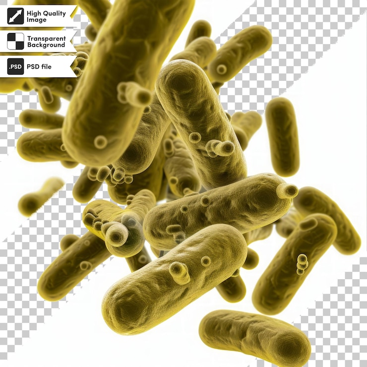 PSD uma imagem de um grupo de bactérias com as palavras bactérias sobre ele