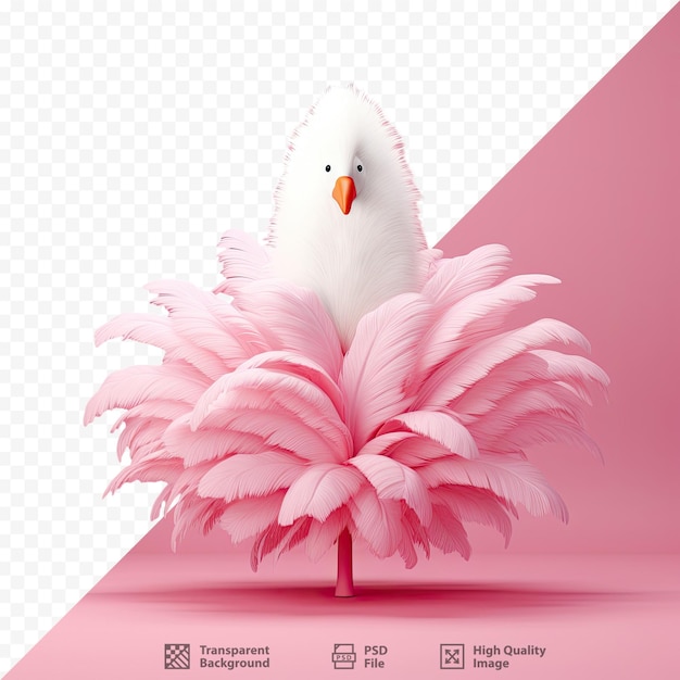 PSD uma imagem de um pássaro com um fundo rosa que diz 