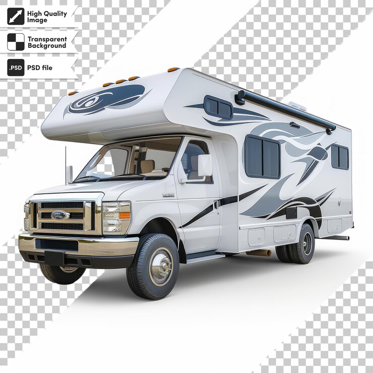 PSD uma imagem de um rv com um desenho no lado