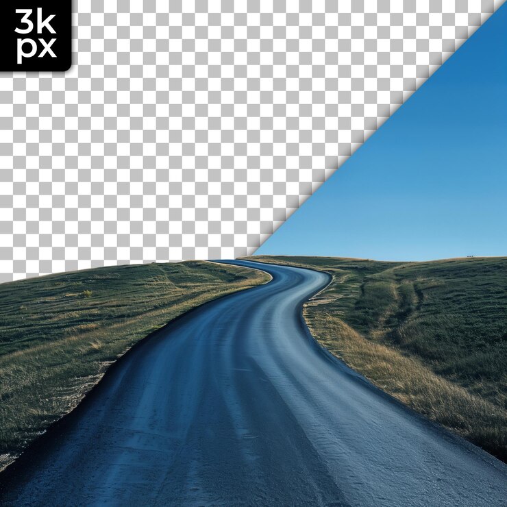 PSD uma imagem de uma estrada com as letras xm e a parte inferior dela