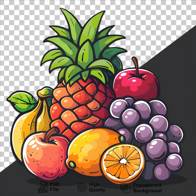 PSD uma imagem de uma fruta que está em um fundo transparente com um arquivo png