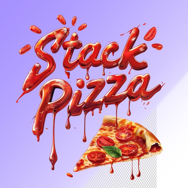 PSD uma imagem de uma pizza com um fundo vermelho e laranja