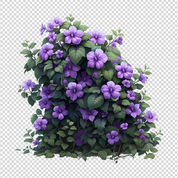 PSD uma imagem de uma planta com flores roxas