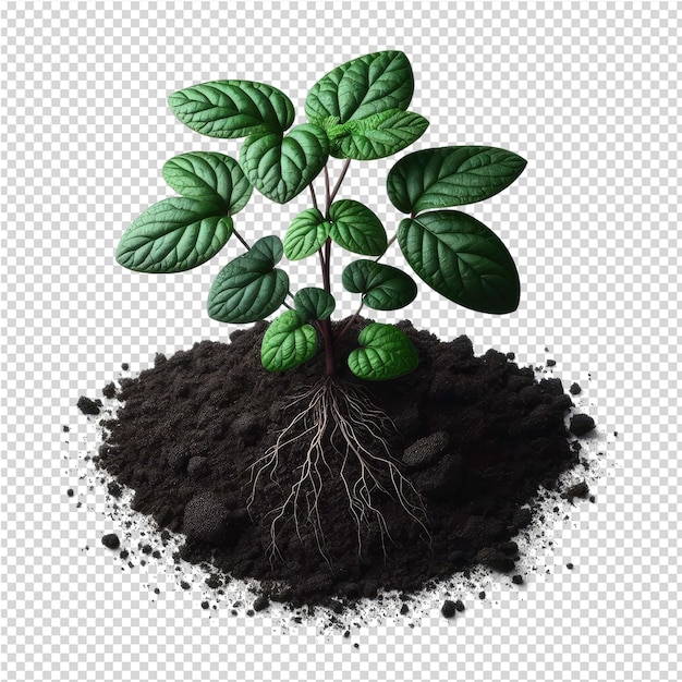 PSD uma imagem de uma planta com folhas verdes e a palavra semente sobre ele