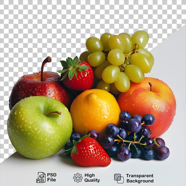 PSD uma imagem de uma variedade de frutas, incluindo um arquivo png