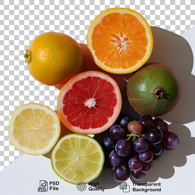 PSD uma imagem de uma variedade de frutas, incluindo um arquivo png