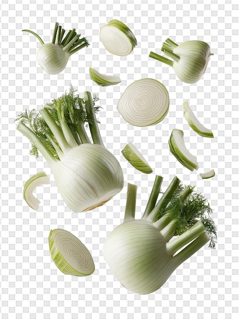 PSD uma imagem de vegetais, incluindo cebolas e azeitona