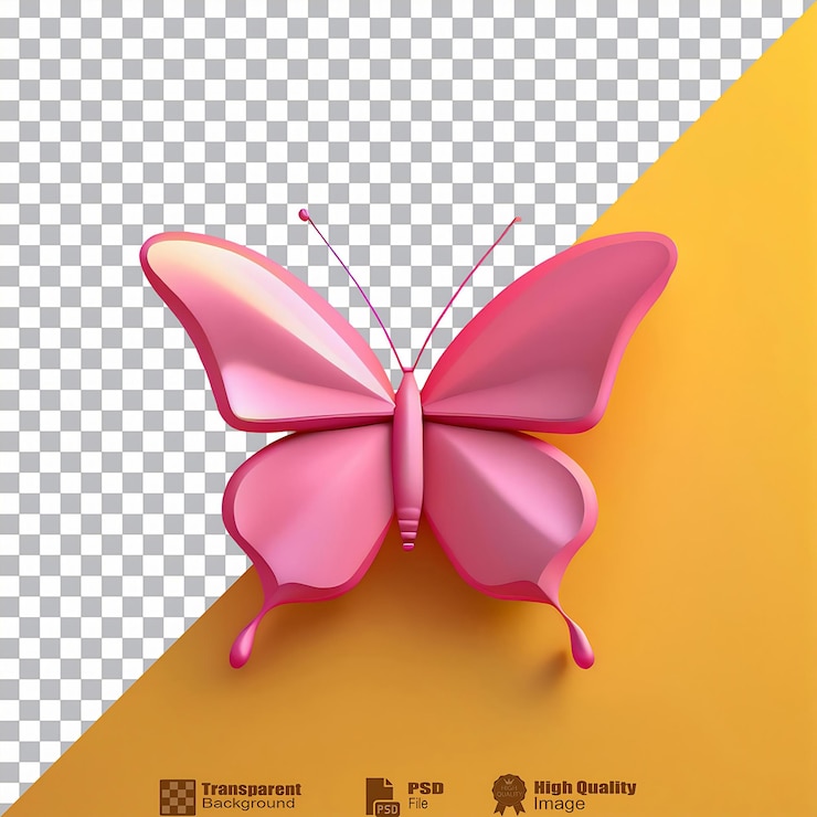 PSD uma imagem gerada por computador de uma borboleta isolada