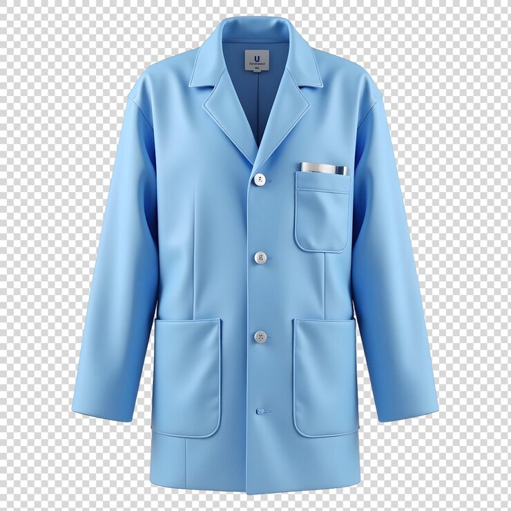 PSD uma jaqueta azul com um bolso que diz " bolso "