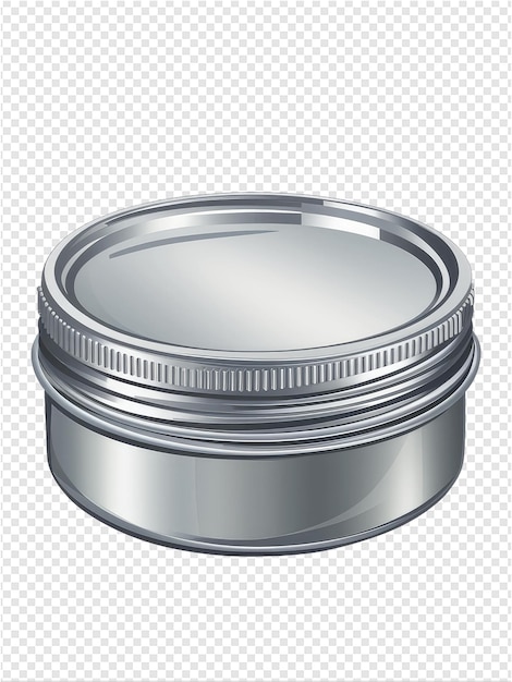 PSD uma lata de alumínio está em um fundo transparente