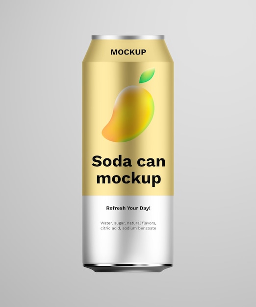 uma lata de refrigerante que diz refrigerante