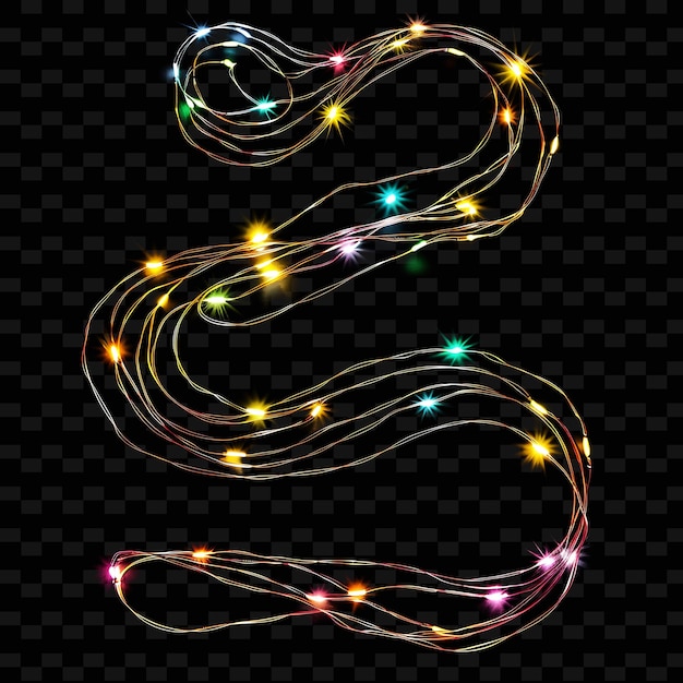 Uma longa linha de luzes de néon com o número x nele