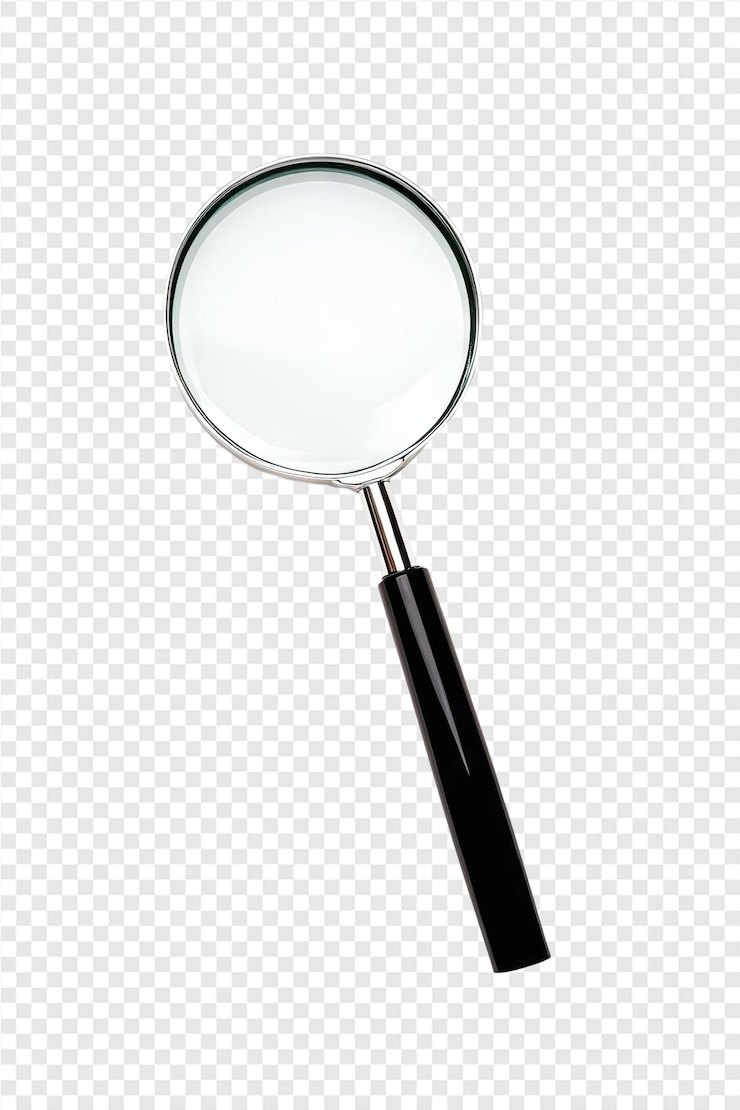 PSD uma lupa com uma alça clara