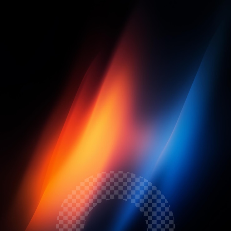 PSD uma luz colorida é mostrada com um fundo azul e vermelho