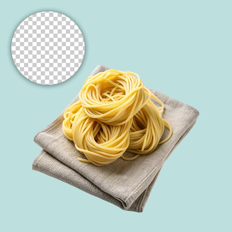 PSD uma luz de estúdio de pasta de ninho não cozida isolada em fundo transparente