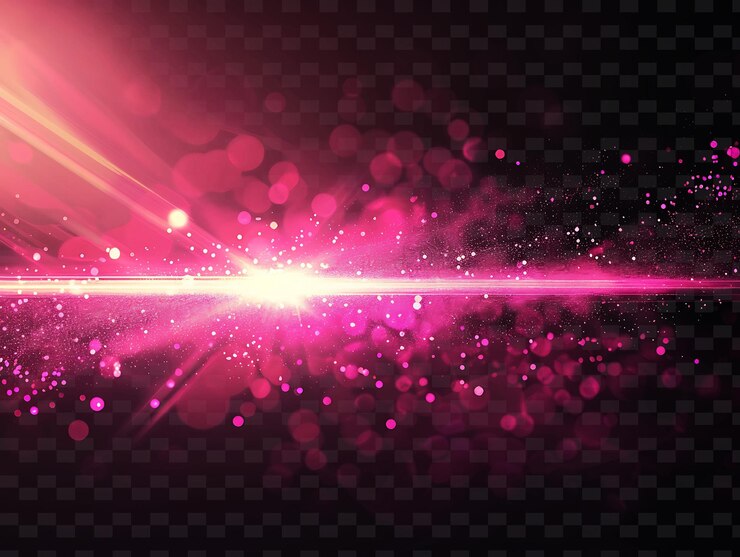PSD uma luz rosa brilhante com um fundo rosa e um fundo preto com estrelas
