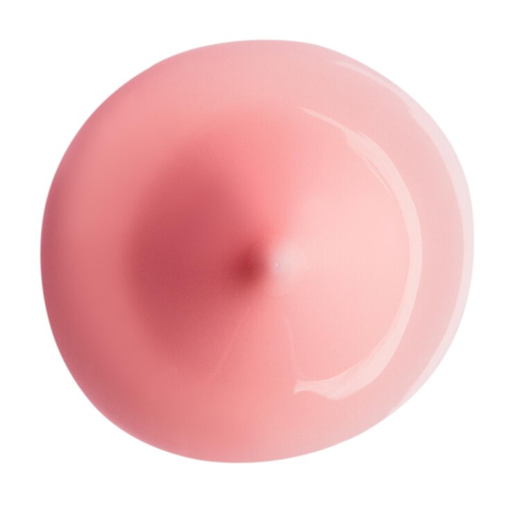 PSD uma mancha de creme rosa na forma de um círculo em um fundo em branco