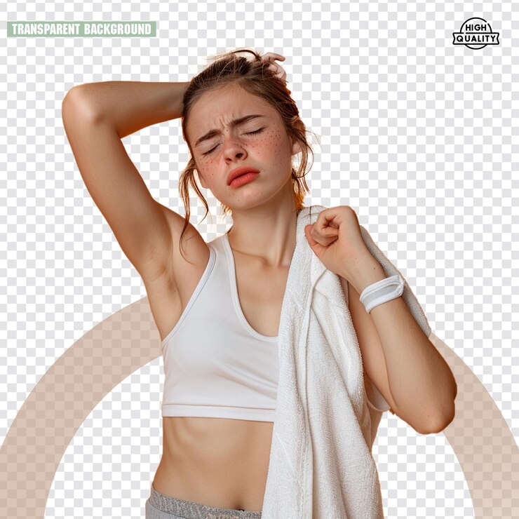 PSD uma menina com uma toalha em fundo transparente