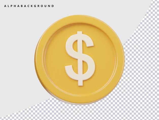 uma moeda de ouro com um sinal de dólar