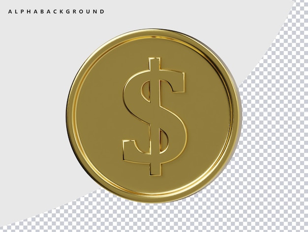 uma moeda de ouro com um sinal de dólar