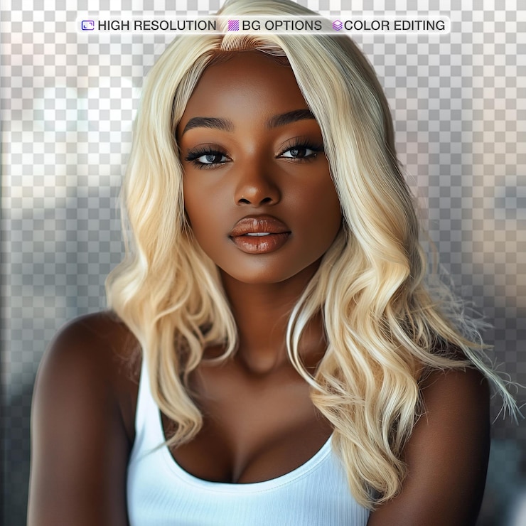 PSD uma mulher com cabelo loiro e um vestido branco na capa