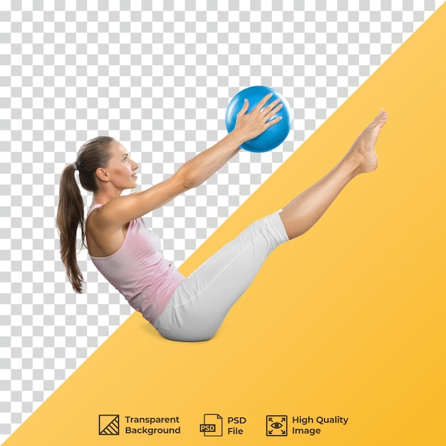 uma mulher está jogando voleibol com um fundo amarelo