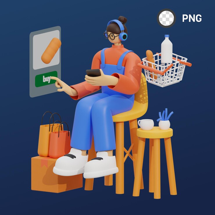 PSD uma mulher está sentada em frente a uma tela de computador que diz png.