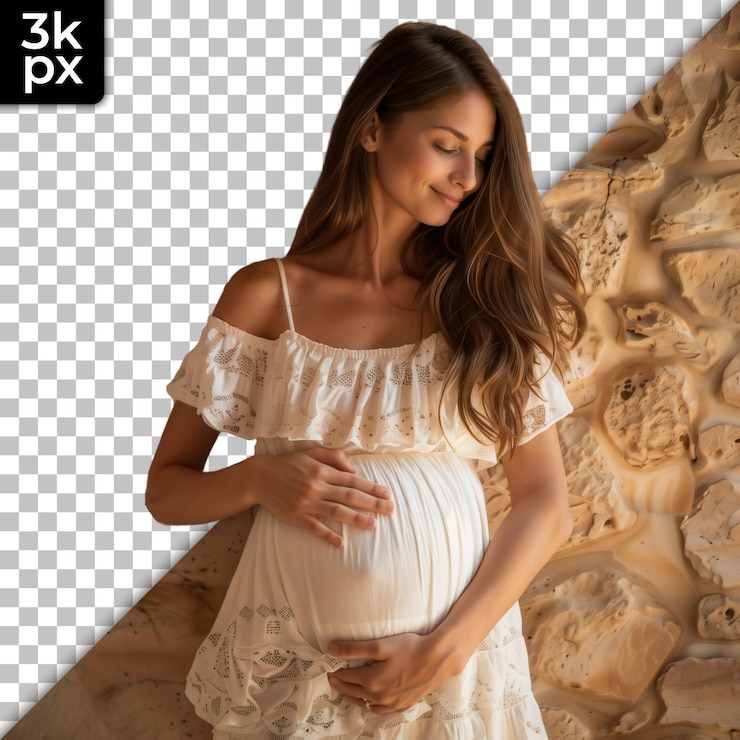 PSD uma mulher grávida com uma foto de uma mulher grívida