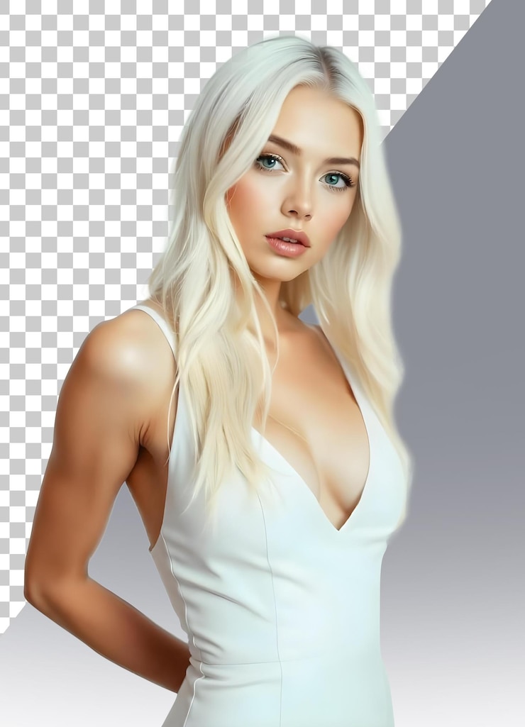 PSD uma mulher linda a usar um vestido sexy ao estilo de um casino.