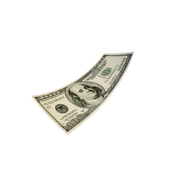 uma nota de um dólar com o número 1