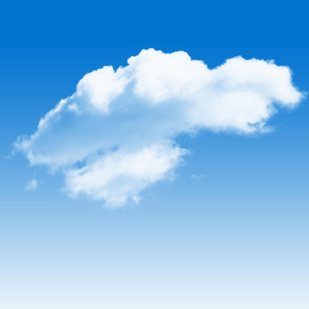 uma nuvem que está no céu que é azul