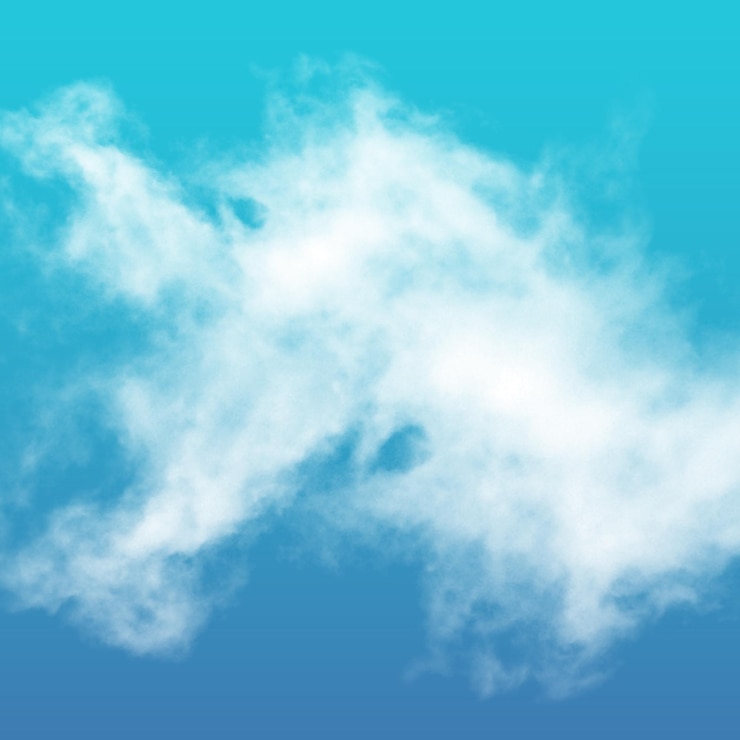 PSD uma nuvem que tem um céu azul com uma nuvem branca no meio