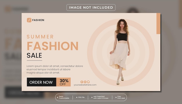 Uma página da web para uma marca de moda de verão