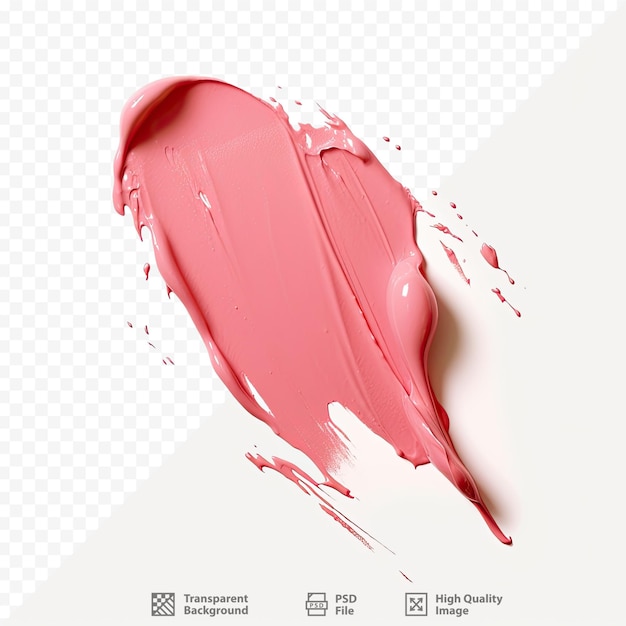 PSD uma paleta rosa e vermelha com brilho labial rosa.