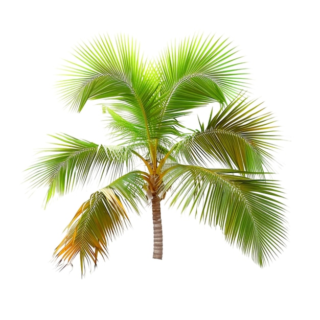 PSD uma palmeira com uma palmeira amarela na parte inferior