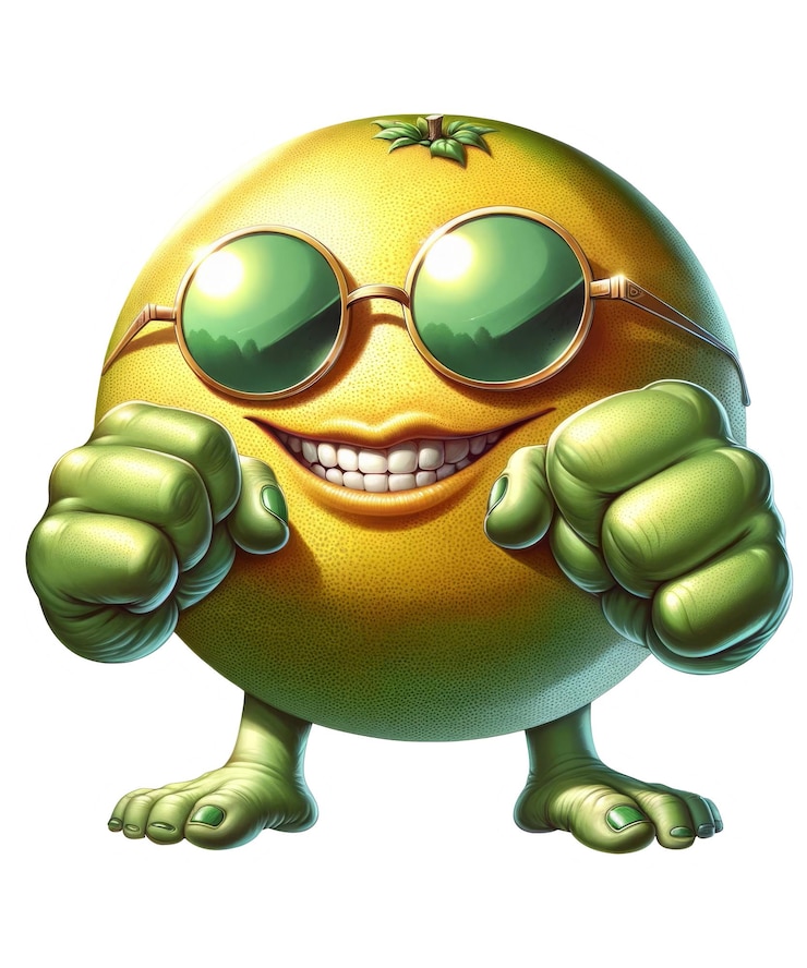 PSD uma personagem de desenho animado com óculos e um sorriso que diz sorriso