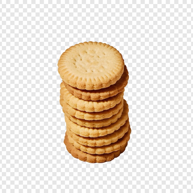 PSD uma pilha de biscoitos com um biscoito que diz aveia na parte de baixo