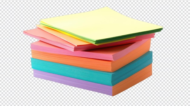 Uma pilha de cartões de índice em branco isolados em fundo branco para a organização de anotações e projetos criativos