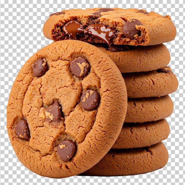 Uma pilha de deliciosos biscoitos de chocolate