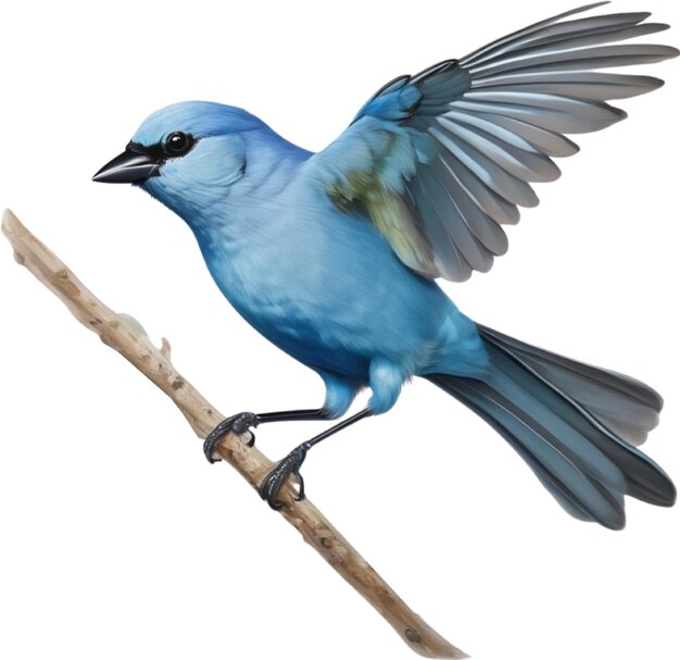 PSD uma pintura colorida de um pássaro bluegray tanager gerada por ia